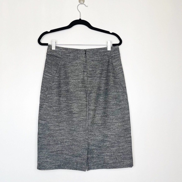 Theory Tweed Pencil Skirt Wool Blend Gray 4 - Picture 2 of 10